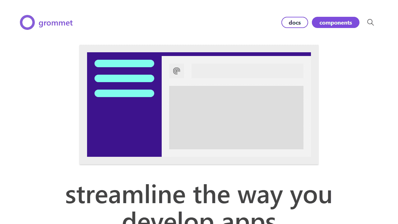 Grommet homepage screenshot