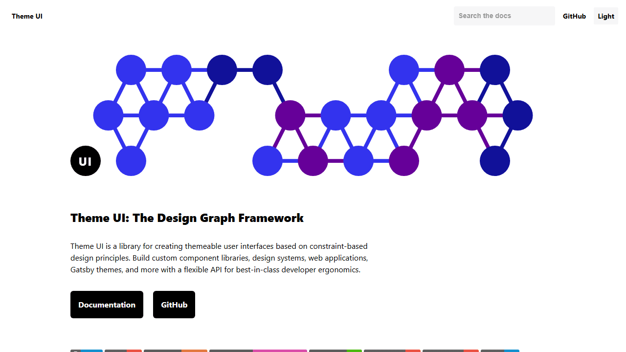 Theme UI homepage screenshot