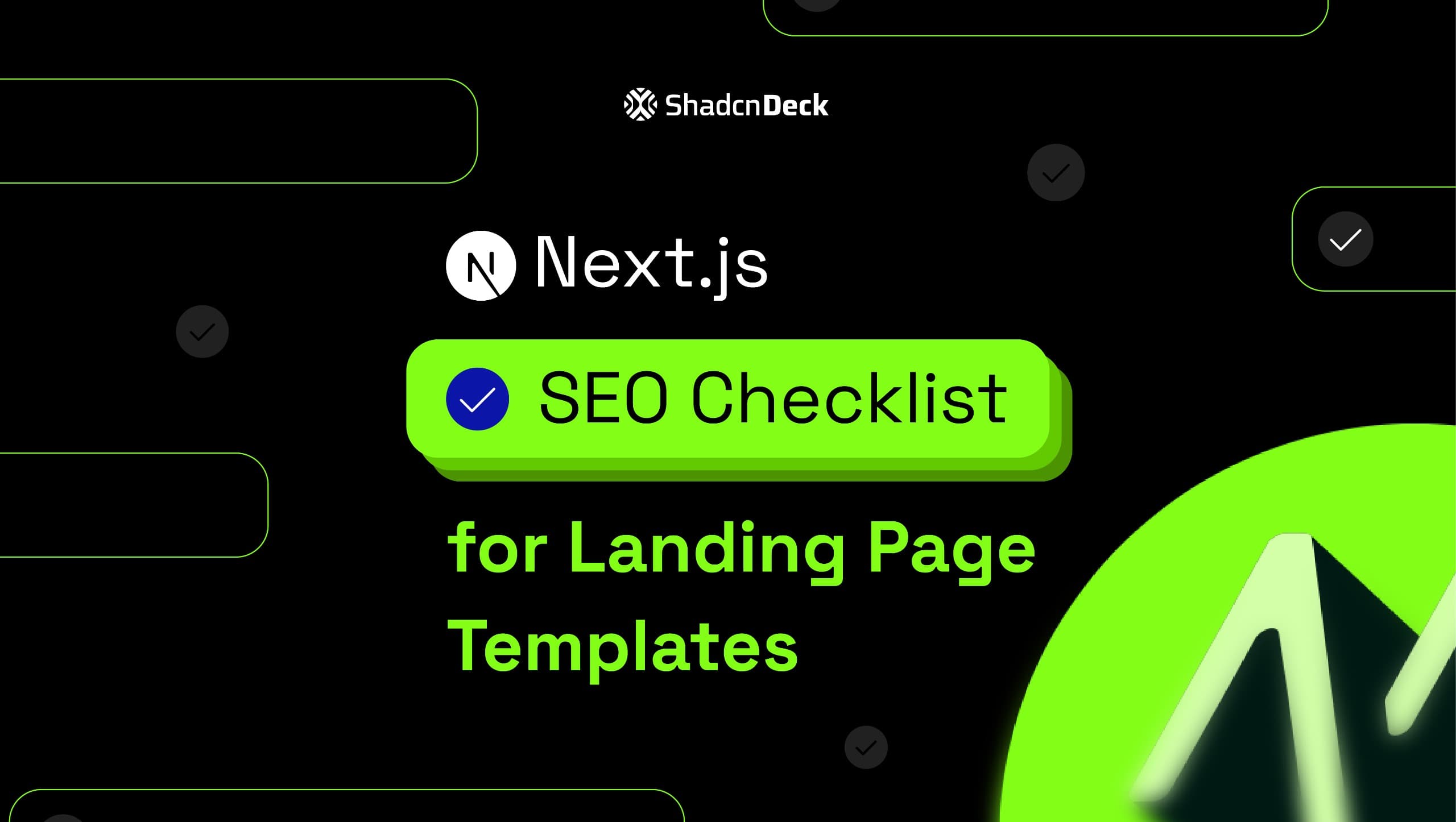 Next.js SEO checklist for landing page templates