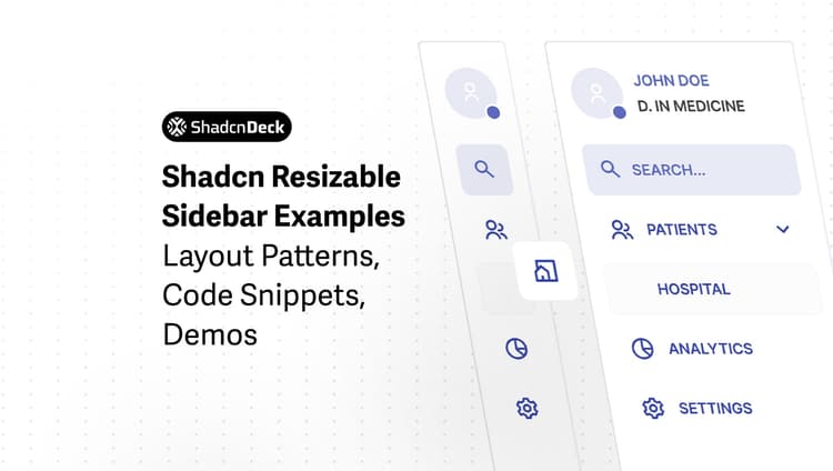 Shadcn Resizable Sidebar Examples - 11+ Variants & Demos | ShadcnDeck