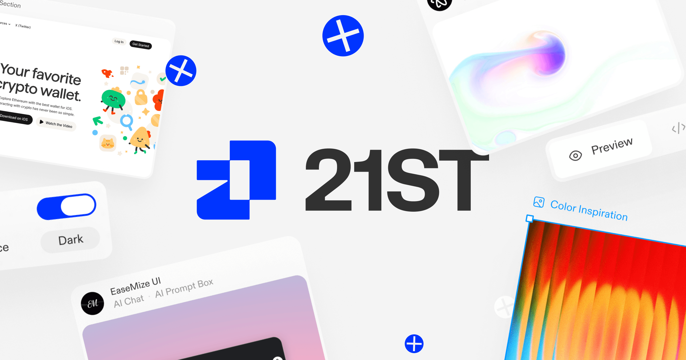 21st.dev community marketplace for shadcn/ui components - screenshot