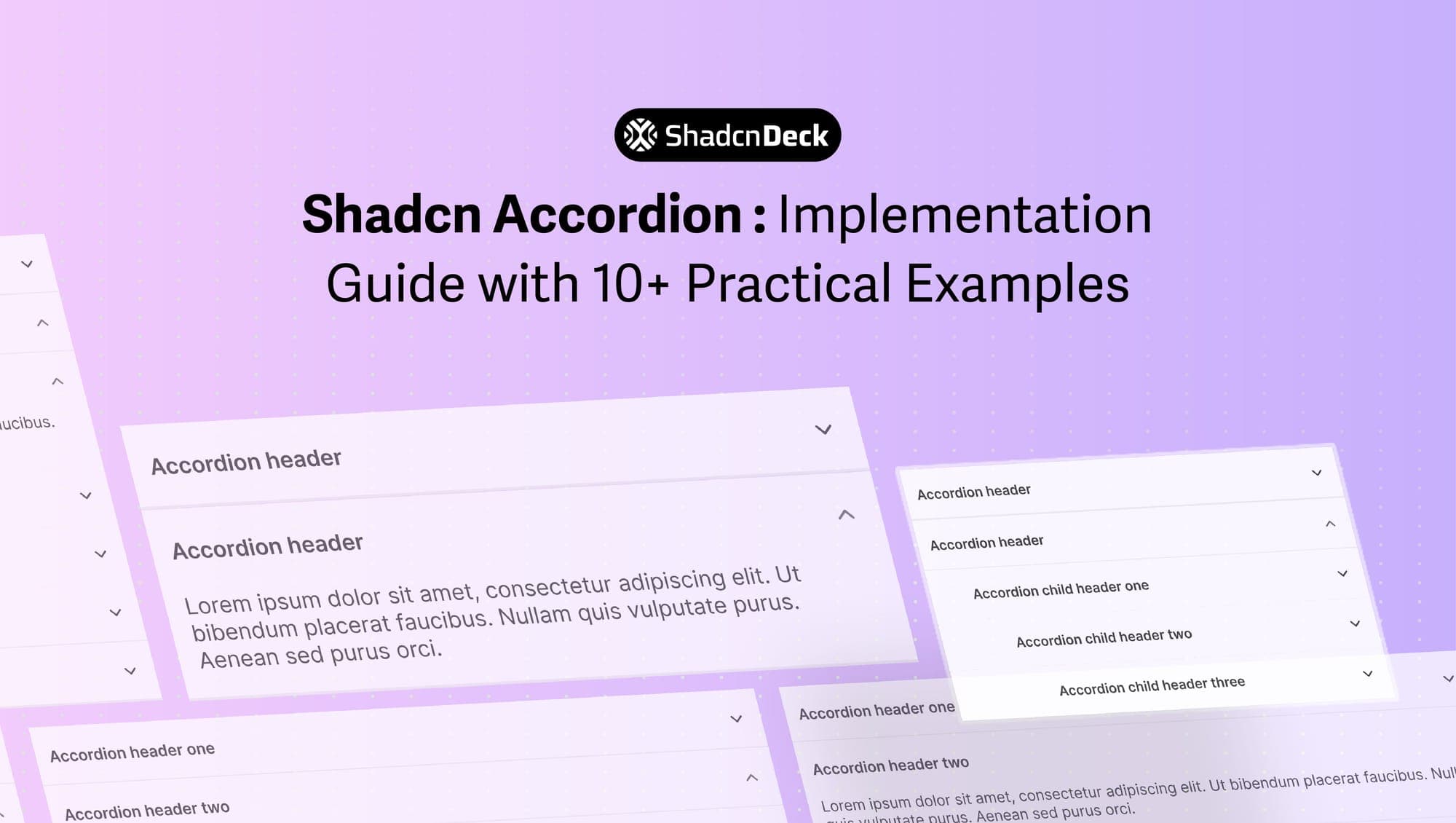 shadcn/ui Accordion Component: 12 Patterns with Code Examples | ShadcnDeck
