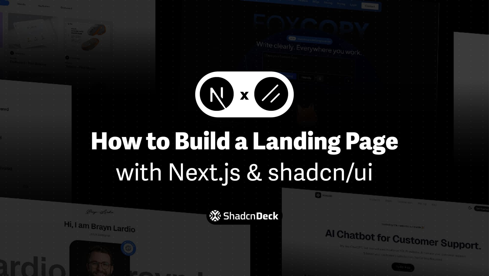 How to Build a Landing Page with Next.js and shadcn/ui | ShadcnDeck
