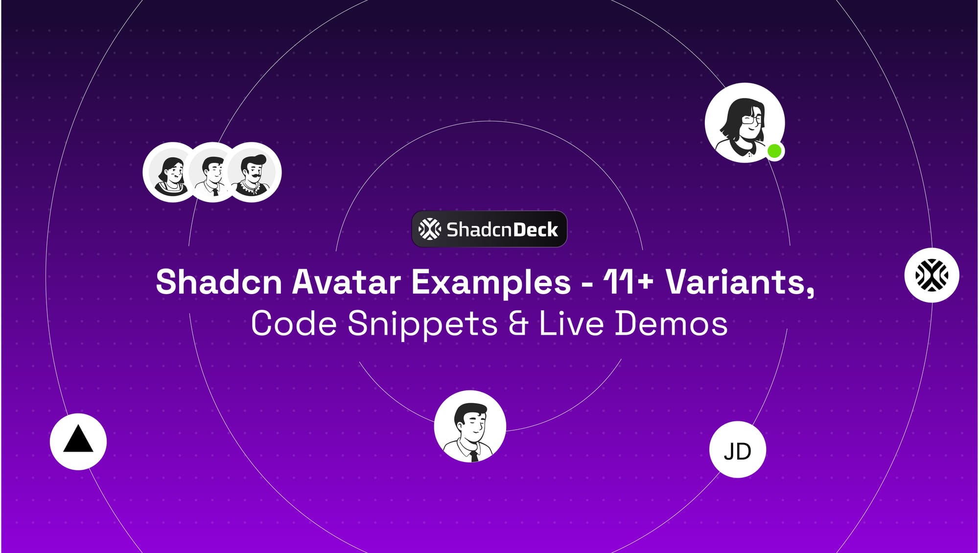 Shadcn Avatar Examples - 11+ Variants & Demos | ShadcnDeck