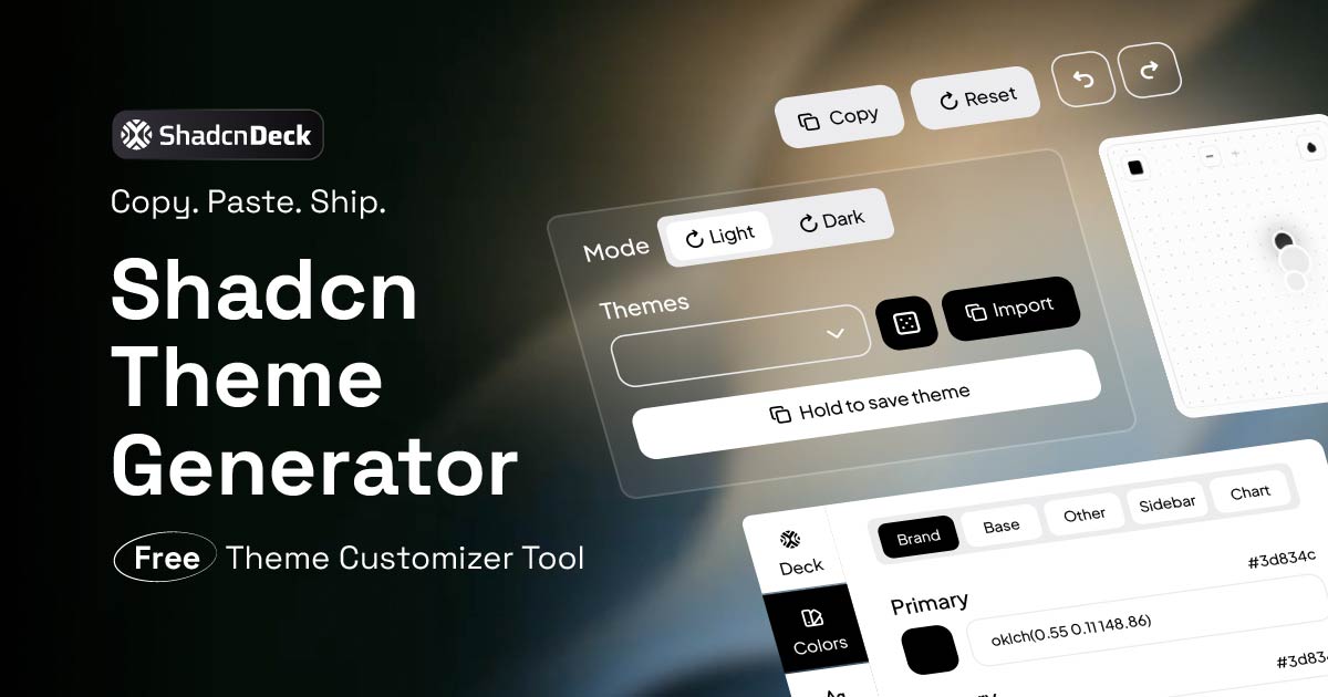Shadcn UI Theme Editor screenshot 1